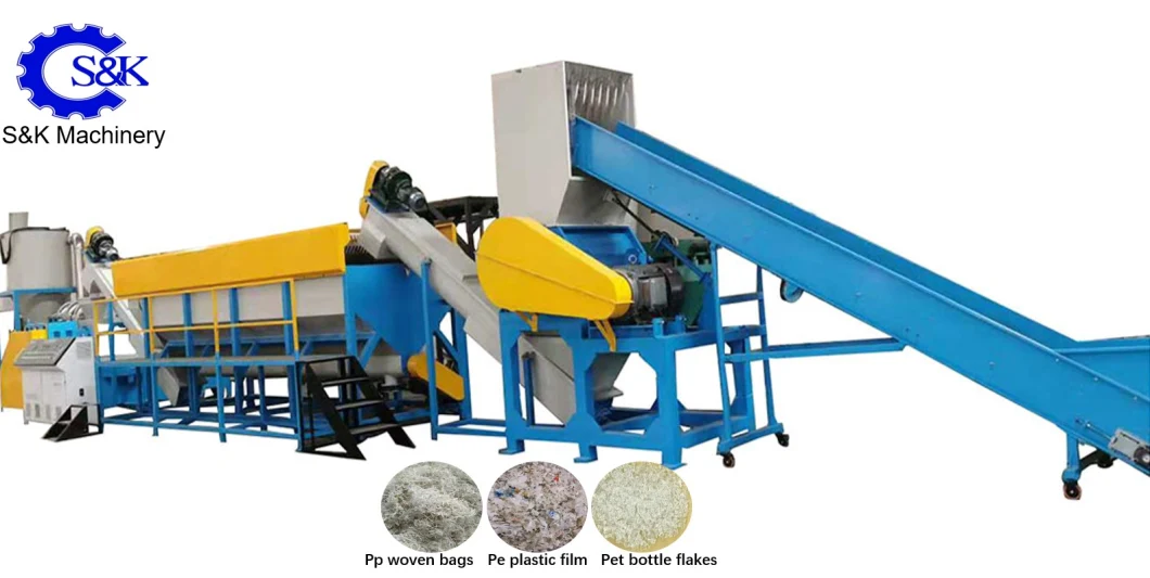 Zhangjiagang Plastic Factory for India Metal Detector Film Bottles Crushing Drying Squeezing Machine PP PE Pet 440V Recycling Plastic Washing Machine