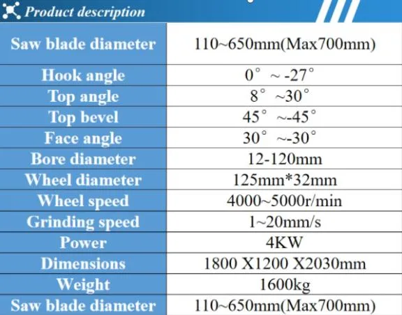 2022 Accurate Face &amp; Top Angle Sharpening Machine for Carbide Saw Blades